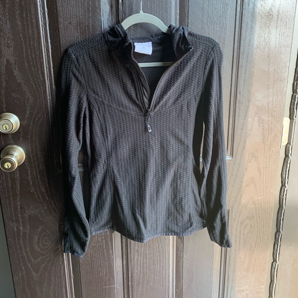 Black Hooded Workout Shirt
